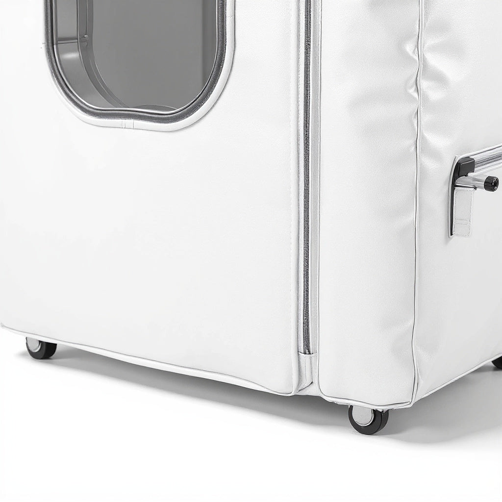 Nylon Hyperbaric Oxygen Therapy Chamber – 75 x 85 x 180 cm, White, Compact view 2