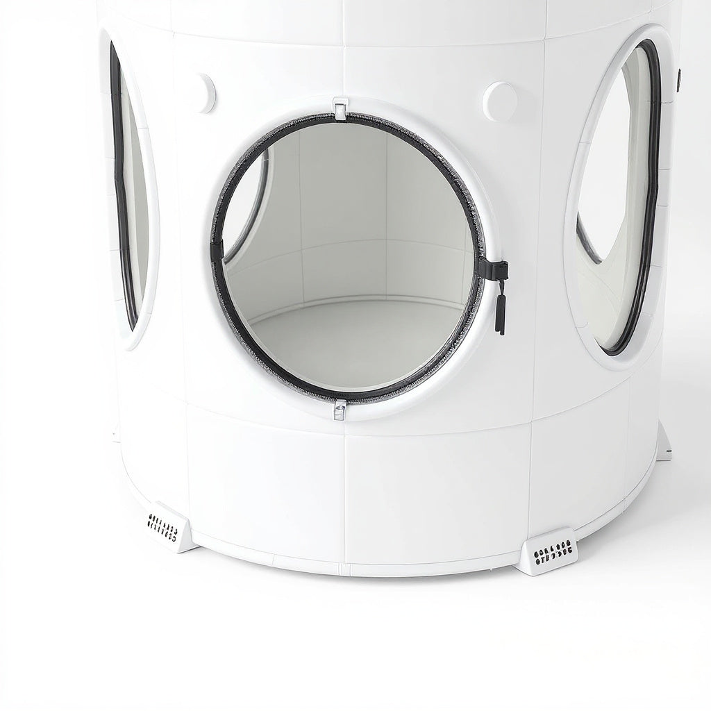 Medical-Grade PVC Portable Hyperbaric Oxygen Therapy Chamber - 79 x 79 x 79 in, Modern, Compact view 2