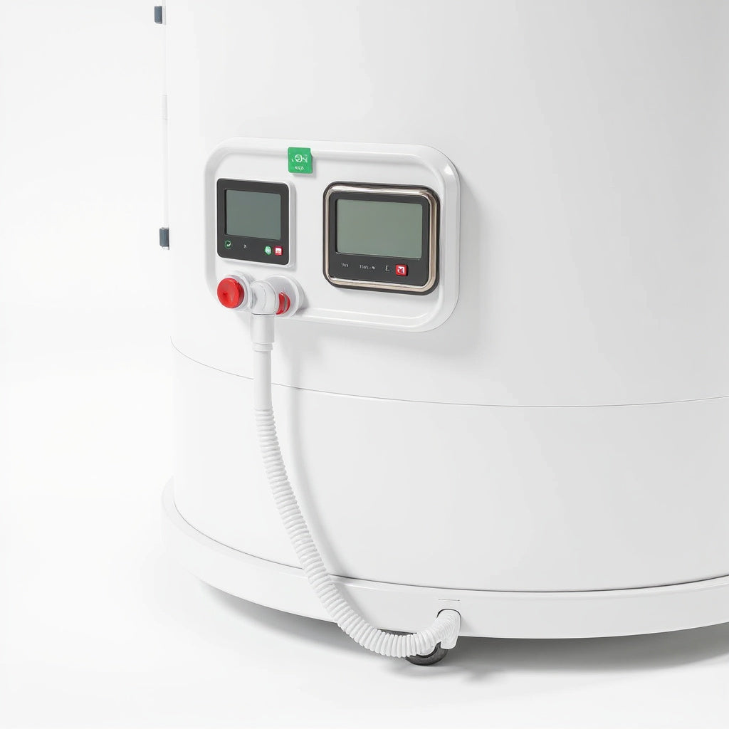 Steel Portable Hyperbaric Oxygen Chamber – 78 x 36 x 36 Inches, White, Modern view 2