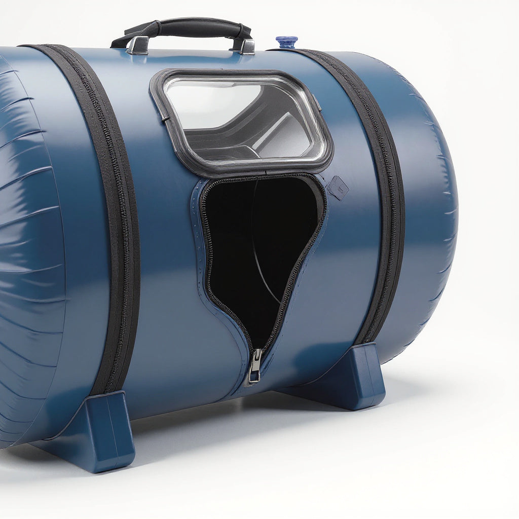 Nylon Portable Hyperbaric Oxygen Chamber – 30 x 30 x 80 in, PVC Finish, Compact Style view 2
