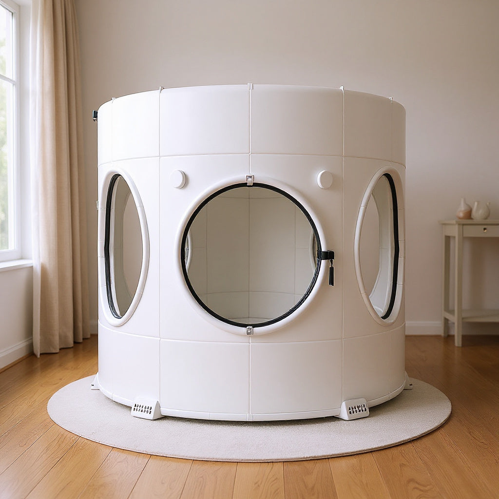Medical-Grade PVC Portable Hyperbaric Oxygen Therapy Chamber - 79 x 79 x 79 in, Modern, Compact view 5