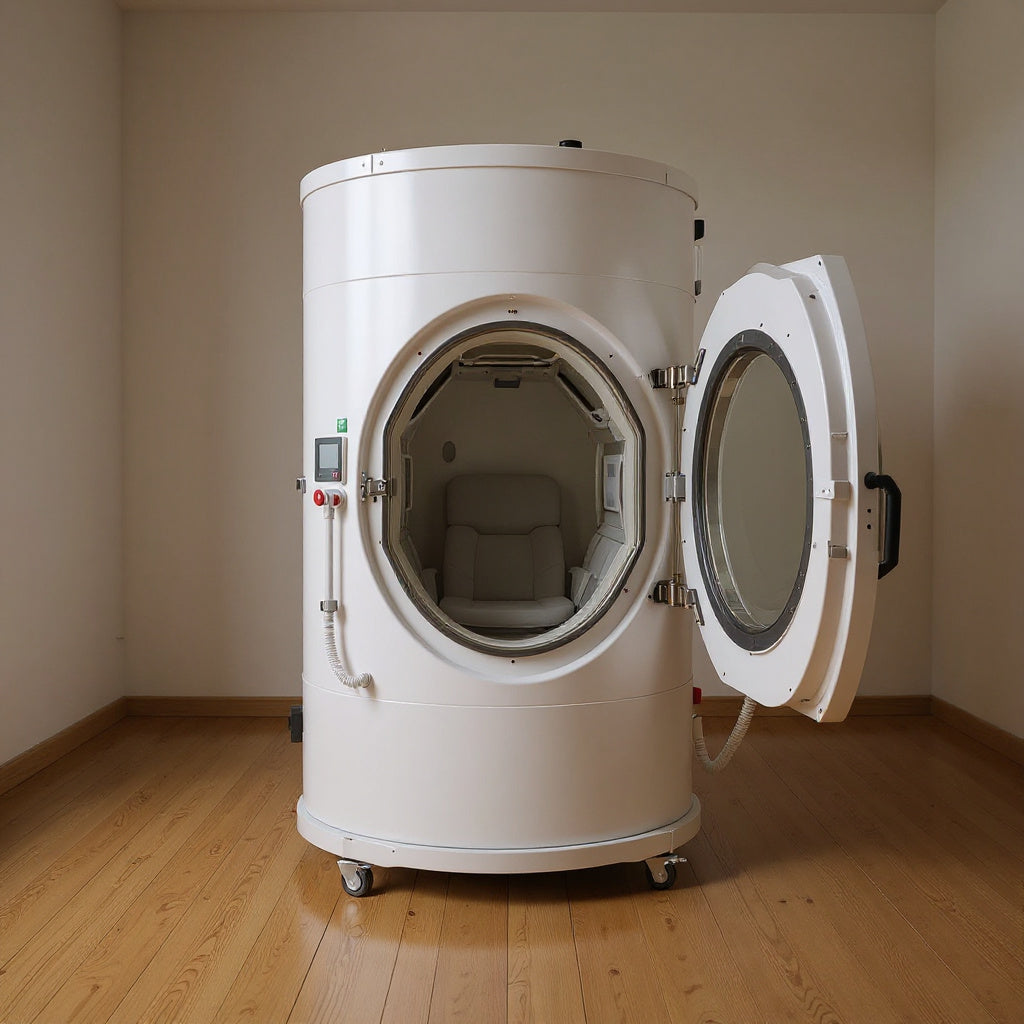 Steel Portable Hyperbaric Oxygen Chamber – 78 x 36 x 36 Inches, White, Modern view 5