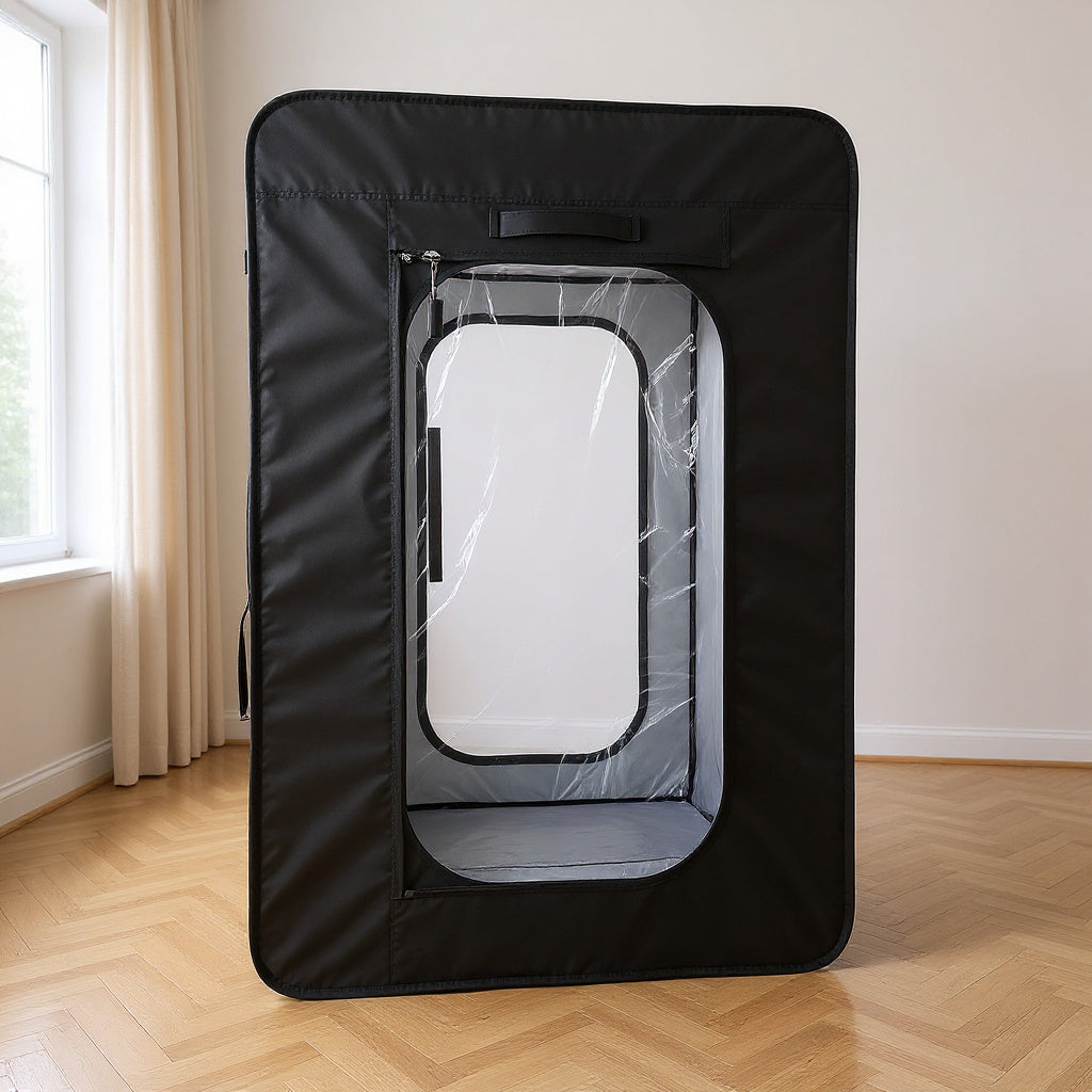 Nylon Hyperbaric Chamber – 30 x 30 x 72 in, Black, Foldable view 5