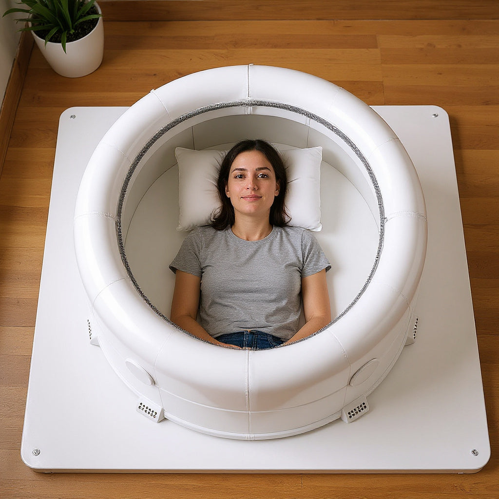 Medical-Grade PVC Portable Hyperbaric Oxygen Therapy Chamber - 79 x 79 x 79 in, Modern, Compact view 6