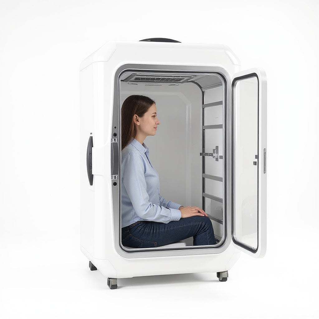 High-Density PVC Portable Hyperbaric Chamber – 30 x 24 x 36 in, White, Modern view 6