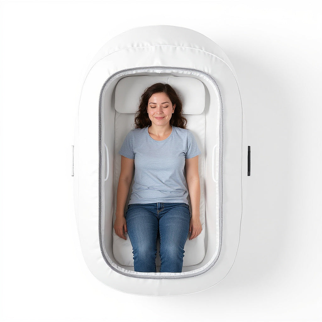 Nylon Hyperbaric Oxygen Therapy Chamber – 75 x 85 x 180 cm, White, Compact view 6