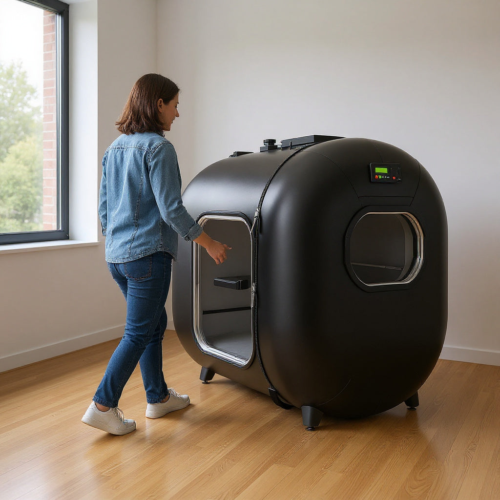 Medical-Grade PVC Portable Hyperbaric Chamber – 72 x 28 x 30 in, Black, Compact Design view 6