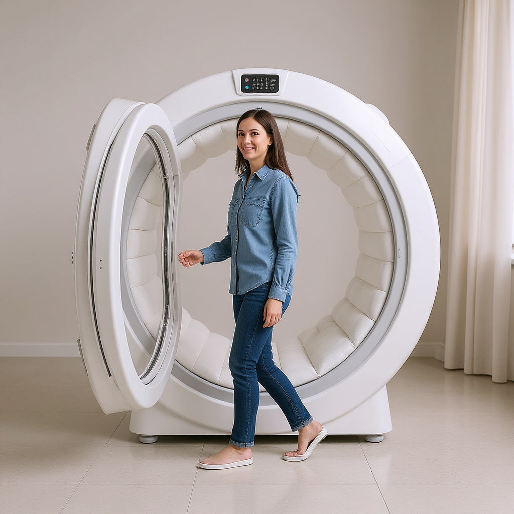 High-Strength PVC Portable Hyperbaric Chamber – 84 x 66 x 72 inches, White, Modern view 6