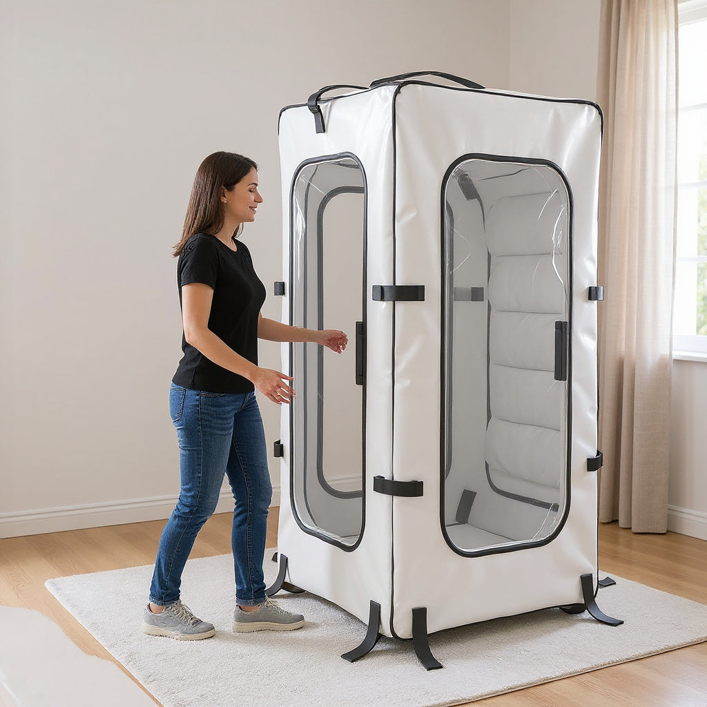 Medical-Grade PVC Portable Hyperbaric Chamber – 72 x 32 x 32 in, Nylon, Compact view 6