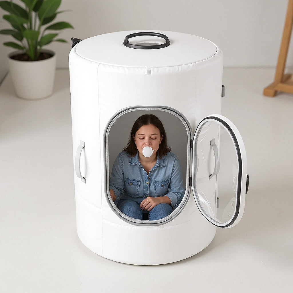 Durable Fabric Portable Hyperbaric Chamber – 32 x 32 x 72 in, Modern, Compact view 6