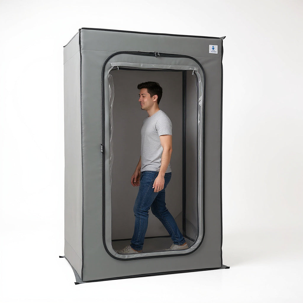 Nylon Portable Hyperbaric Chamber – 30 x 20 x 24 in, Gray, Modern view 6