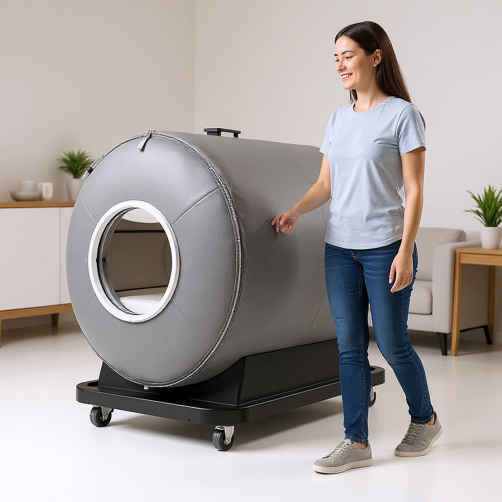 Nylon Portable Hyperbaric Chamber – 30 x 30 x 80 Inches, Gray, Compact view 6