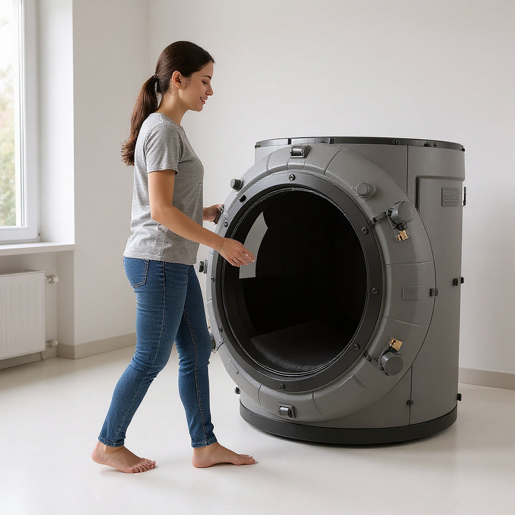 Durable Nylon Hyperbaric Chamber – Compact Size, 28 x 28 x 48 Inches, Gray view 6