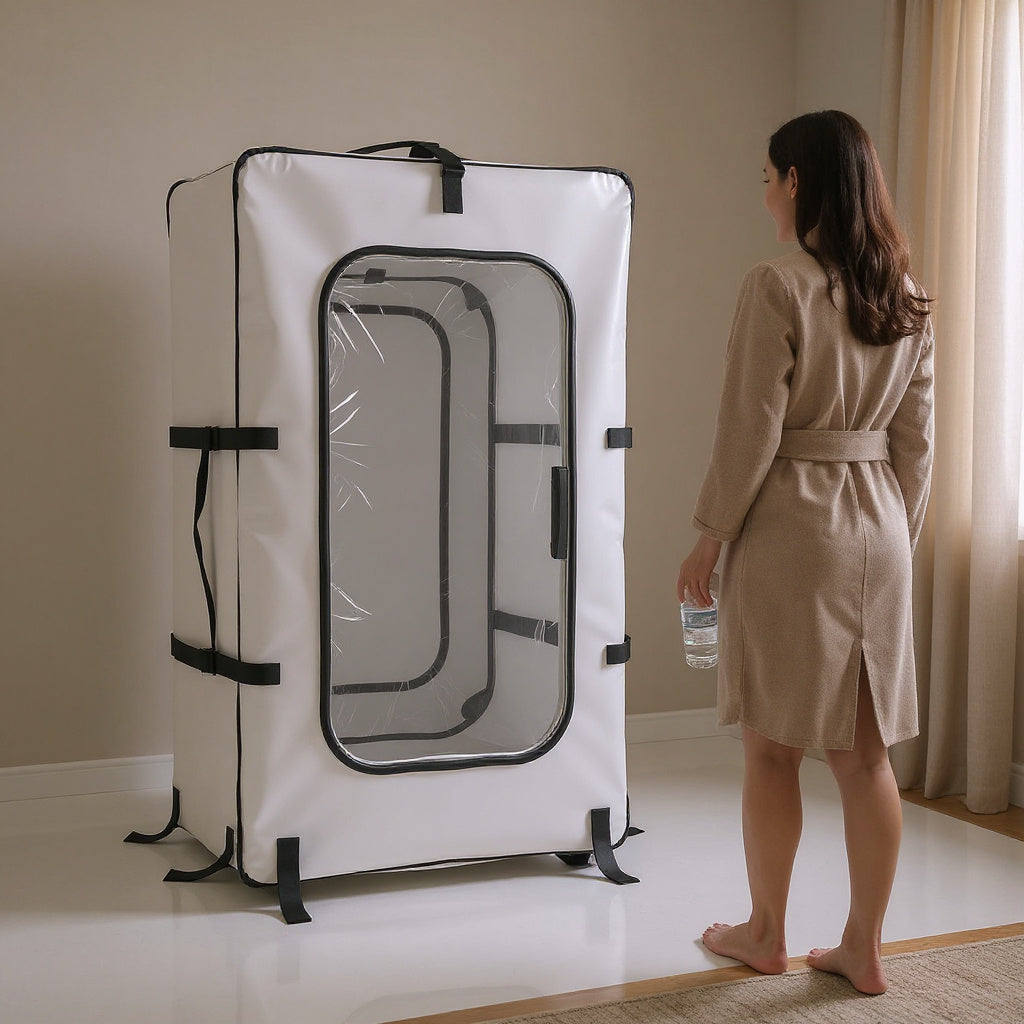 Medical-Grade PVC Portable Hyperbaric Chamber – 72 x 32 x 32 in, Nylon, Compact view 7