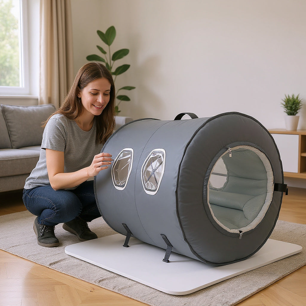 Soft Fabric Portable Hyperbaric Chamber – 30 x 30 x 76 in, Lightweight, Compact view 7