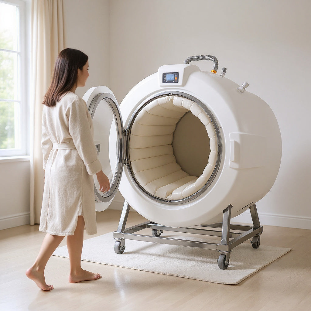 Medical-Grade Hyperbaric Chamber – Portable Design, 72" Length, White view 7