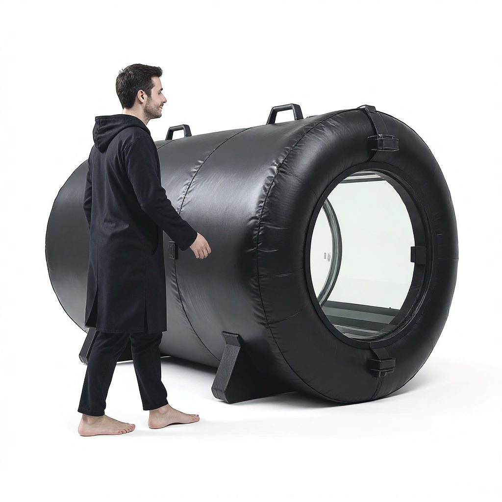 Nylon Hyperbaric Chamber – 36 x 36 x 80 in, Black, Portable view 7