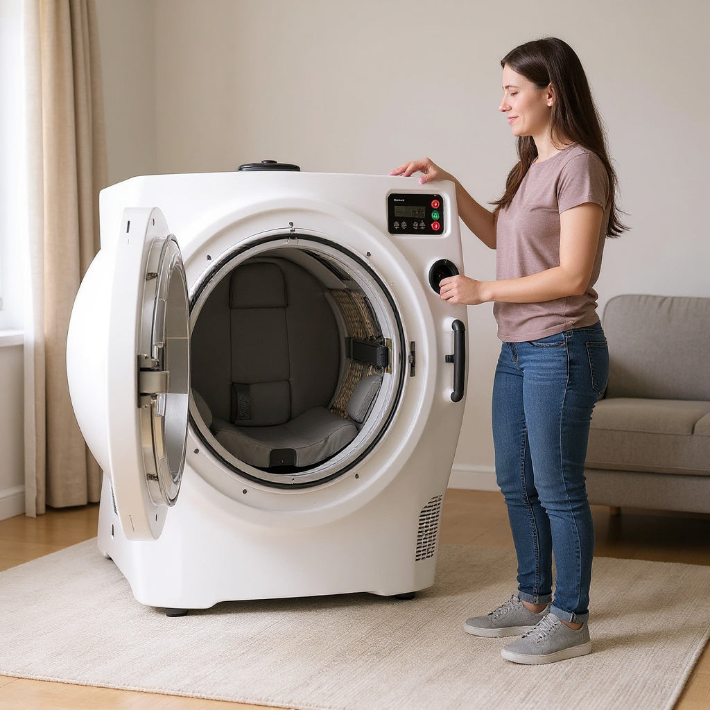 Plastic Hyperbaric Chamber – 36 x 28 x 28 in, White, Modern view 7