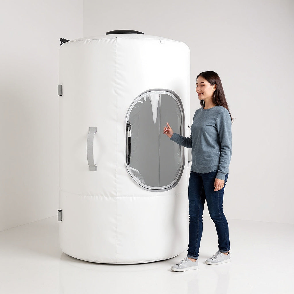 Durable Fabric Portable Hyperbaric Chamber – 32 x 32 x 72 in, Modern, Compact view 7