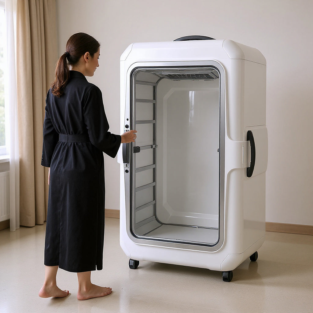 High-Density PVC Portable Hyperbaric Chamber – 30 x 24 x 36 in, White, Modern view 7