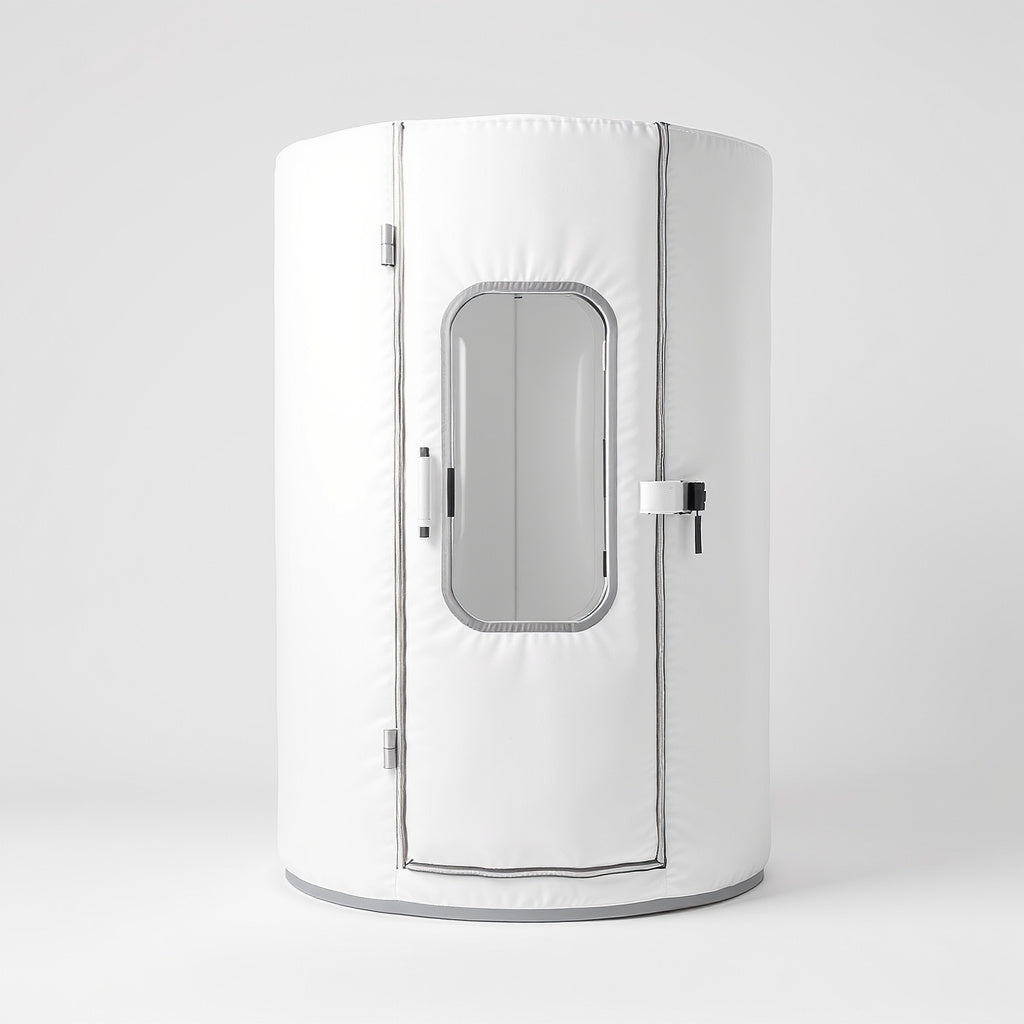 Medical-Grade Fabric Vertical Flow Hyperbaric Oxygen Therapy System – Compact Design, 30" x 60", White