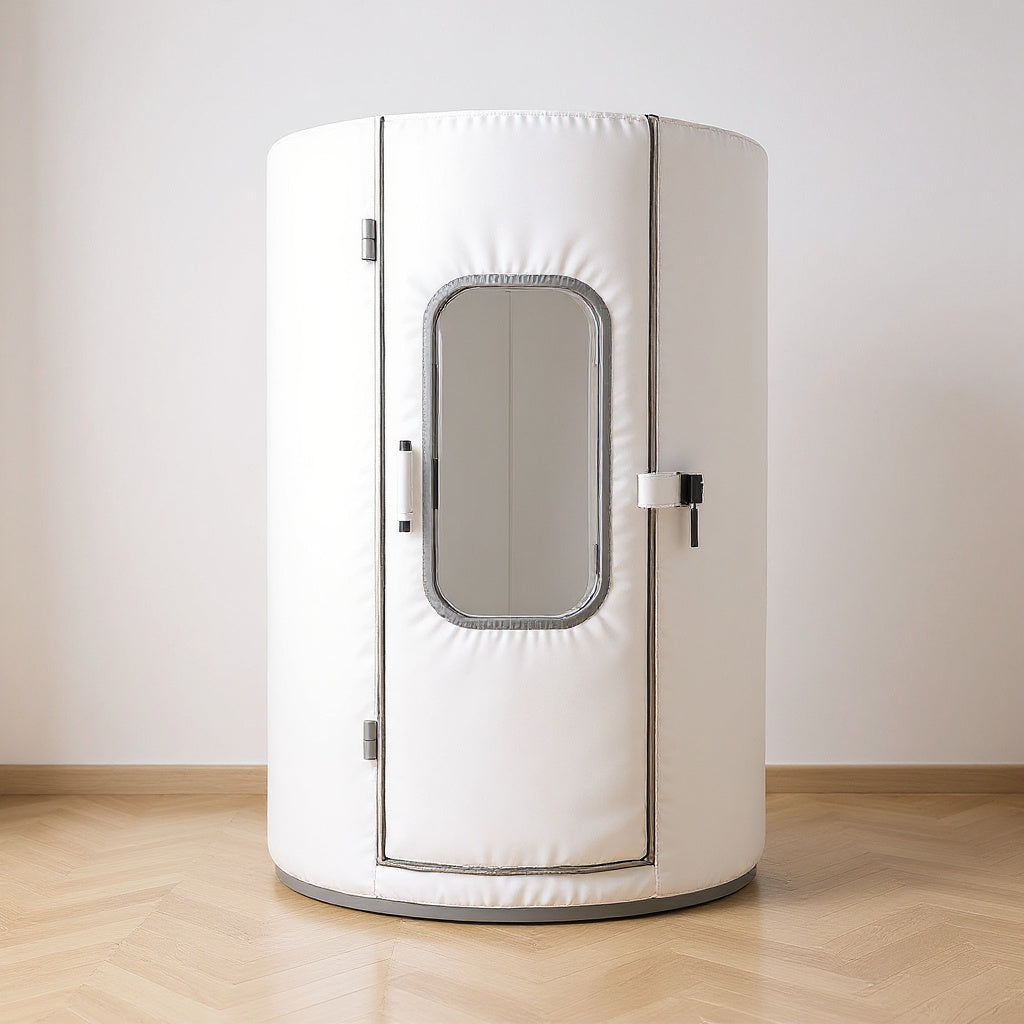 Medical-Grade Fabric Vertical Flow Hyperbaric Oxygen Therapy System – Compact Design, 30" x 60", White view 3