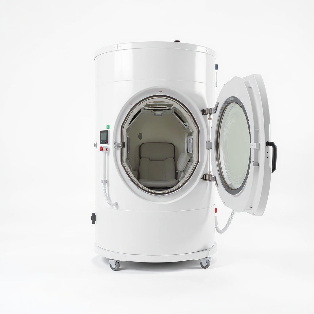 Steel Portable Hyperbaric Oxygen Chamber – 78 x 36 x 36 Inches, White, Modern view 3