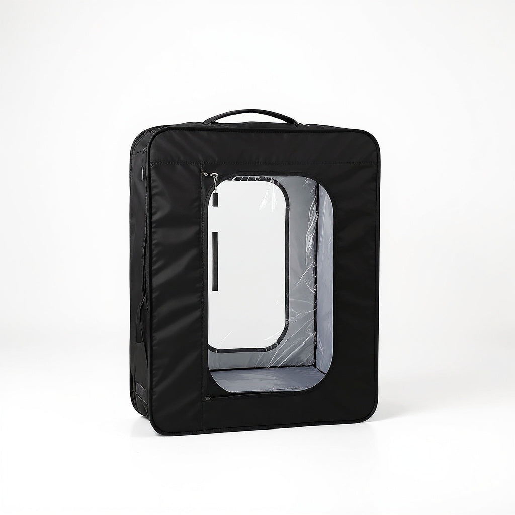 Nylon Hyperbaric Chamber – 30 x 30 x 72 in, Black, Foldable view 3