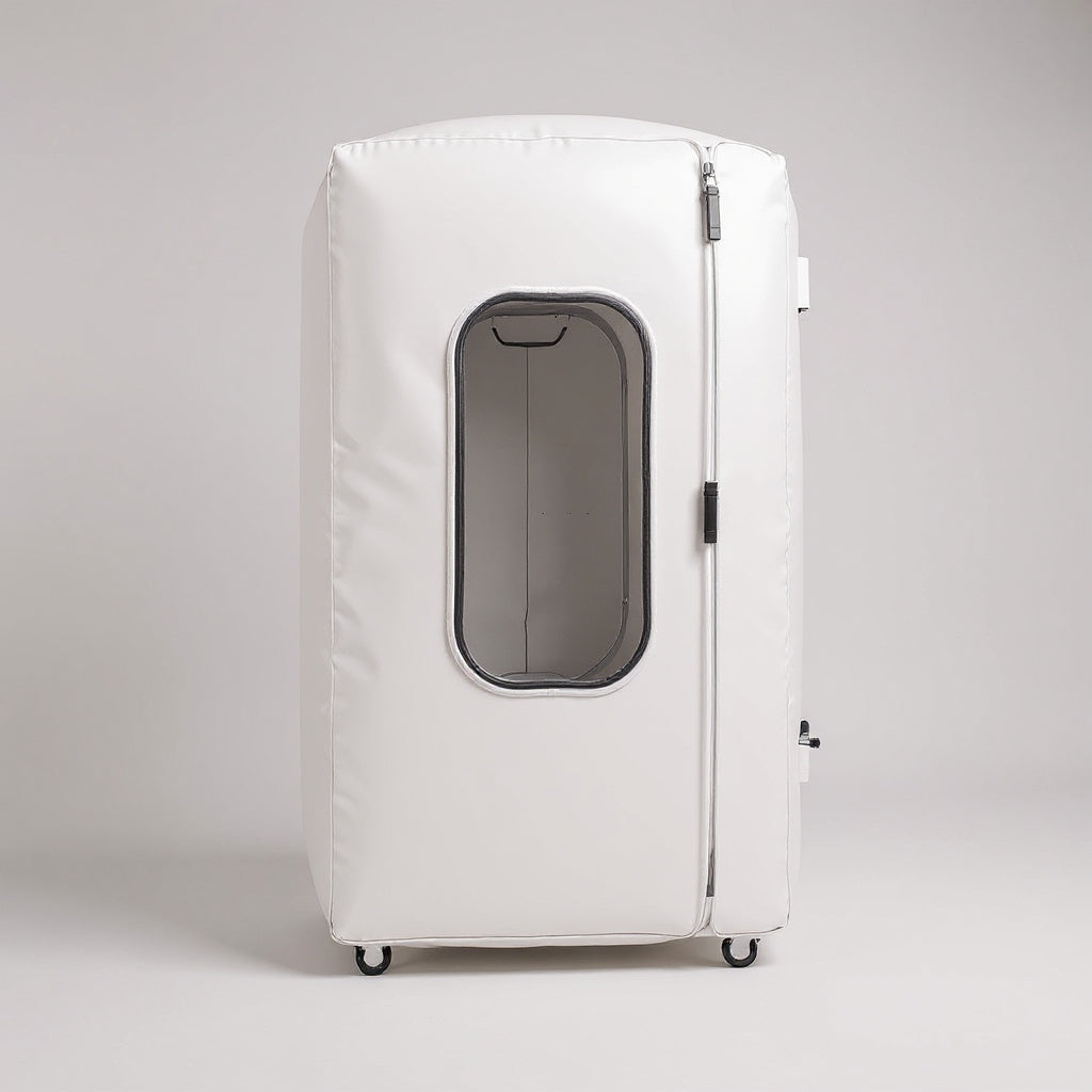 Nylon Hyperbaric Oxygen Therapy Chamber – 75 x 85 x 180 cm, White, Compact view 3