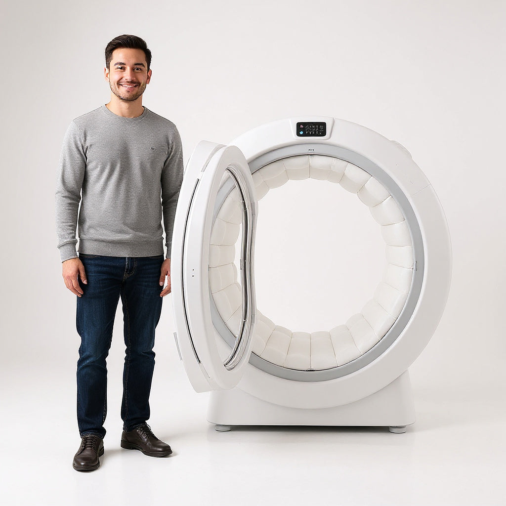 High-Strength PVC Portable Hyperbaric Chamber – 84 x 66 x 72 inches, White, Modern view 4