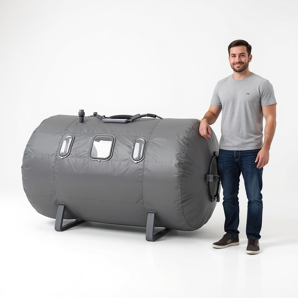 Durable Synthetic Fabric Portable Hyperbaric Chamber – 72 x 28 x 28 in, Modern, Sleek view 4