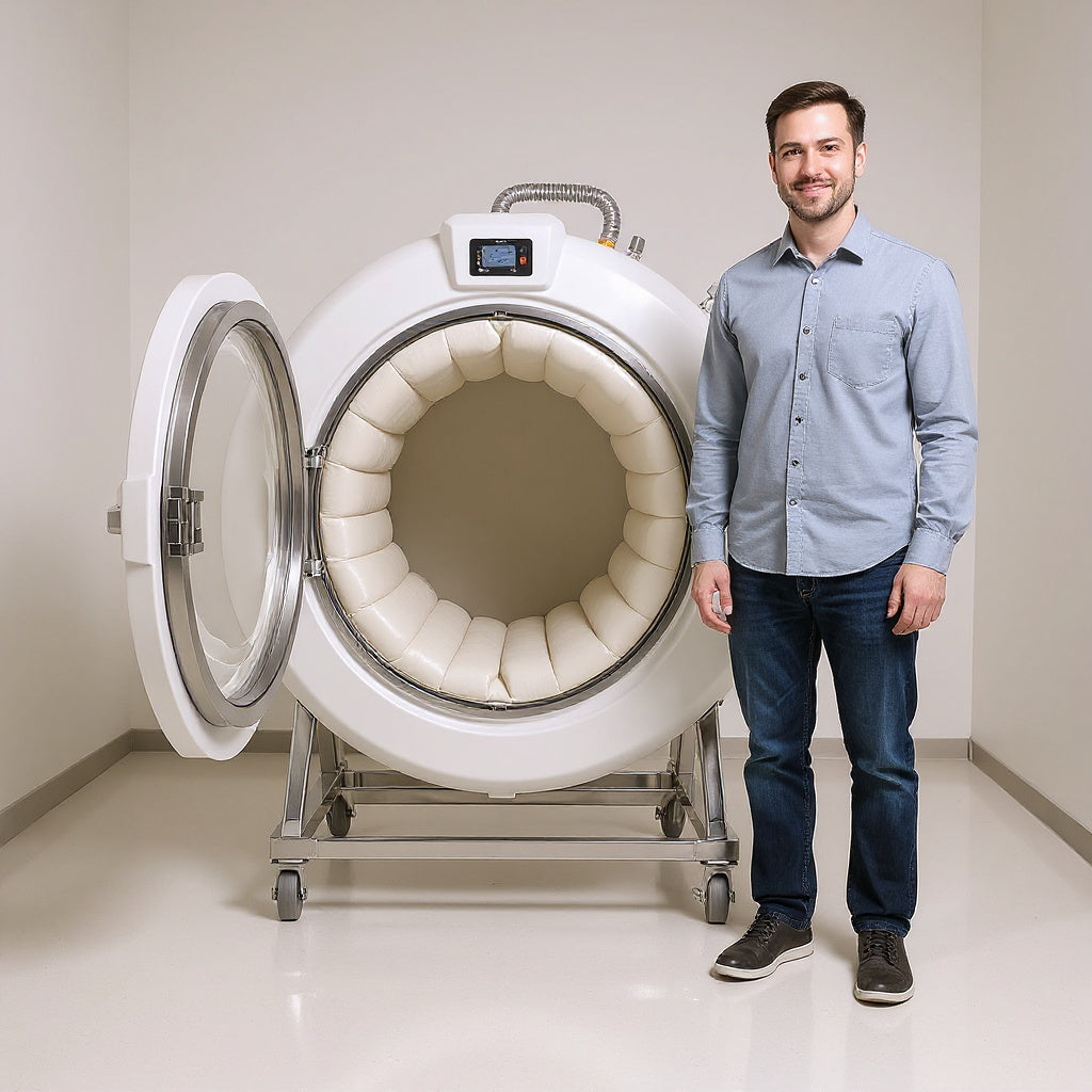 Medical-Grade Hyperbaric Chamber – Portable Design, 72" Length, White view 4