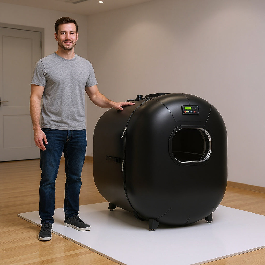 Medical-Grade PVC Portable Hyperbaric Chamber – 72 x 28 x 30 in, Black, Compact Design view 4