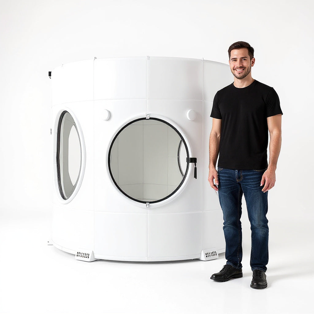 Medical-Grade PVC Portable Hyperbaric Oxygen Therapy Chamber - 79 x 79 x 79 in, Modern, Compact view 4