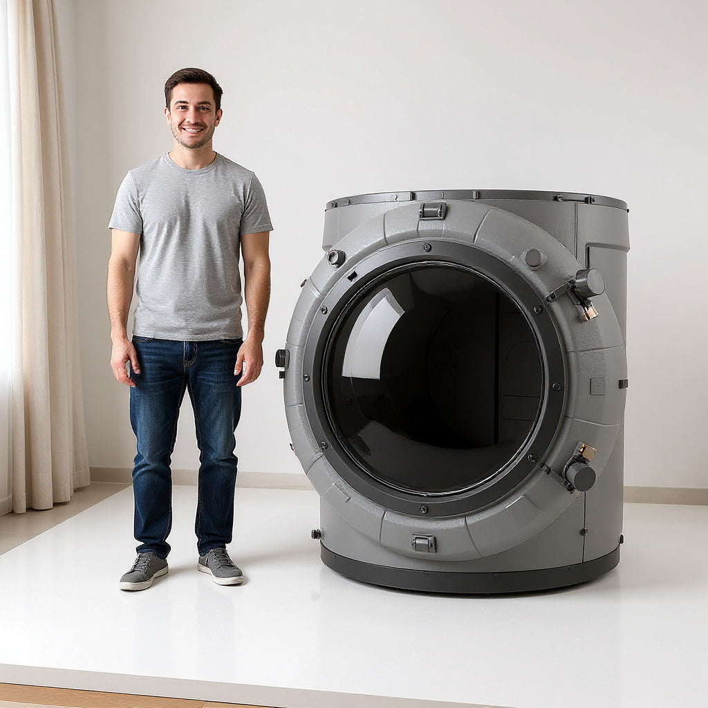 Durable Nylon Hyperbaric Chamber – Compact Size, 28 x 28 x 48 Inches, Gray view 4