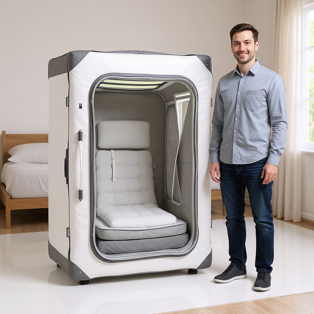 High-Strength Nylon Hyperbaric Oxygen Chamber – 71 x 86 x 122 cm, Compact, Portable view 4
