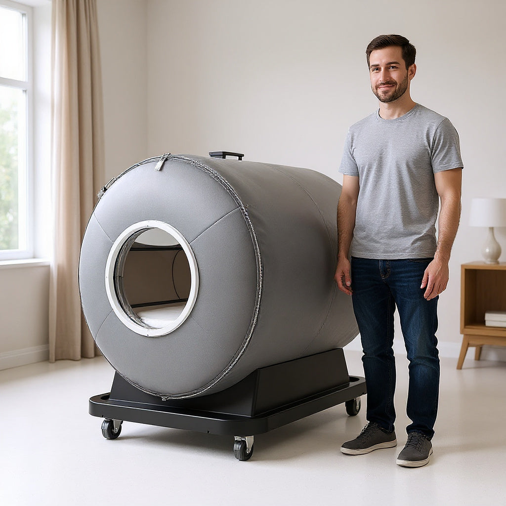 Nylon Portable Hyperbaric Chamber – 30 x 30 x 80 Inches, Gray, Compact view 4