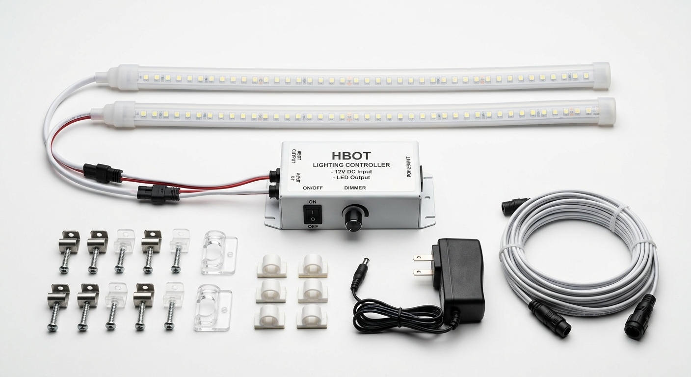 LED Internal Hyperbaric Oxygen Therapy Lighting Kit – Easy Installation, Compact, White